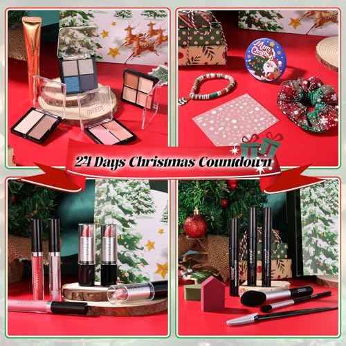DAGEDA Beauty Advent Calendar 2025,24 Days Christmas Makeup Advent Calendar, Teen Girl Gifts Trendy Stuff Makeup Set, 24 Surprise Christmas Countdown Festival Gifts Set for Mom Wife Girlfriends Sister