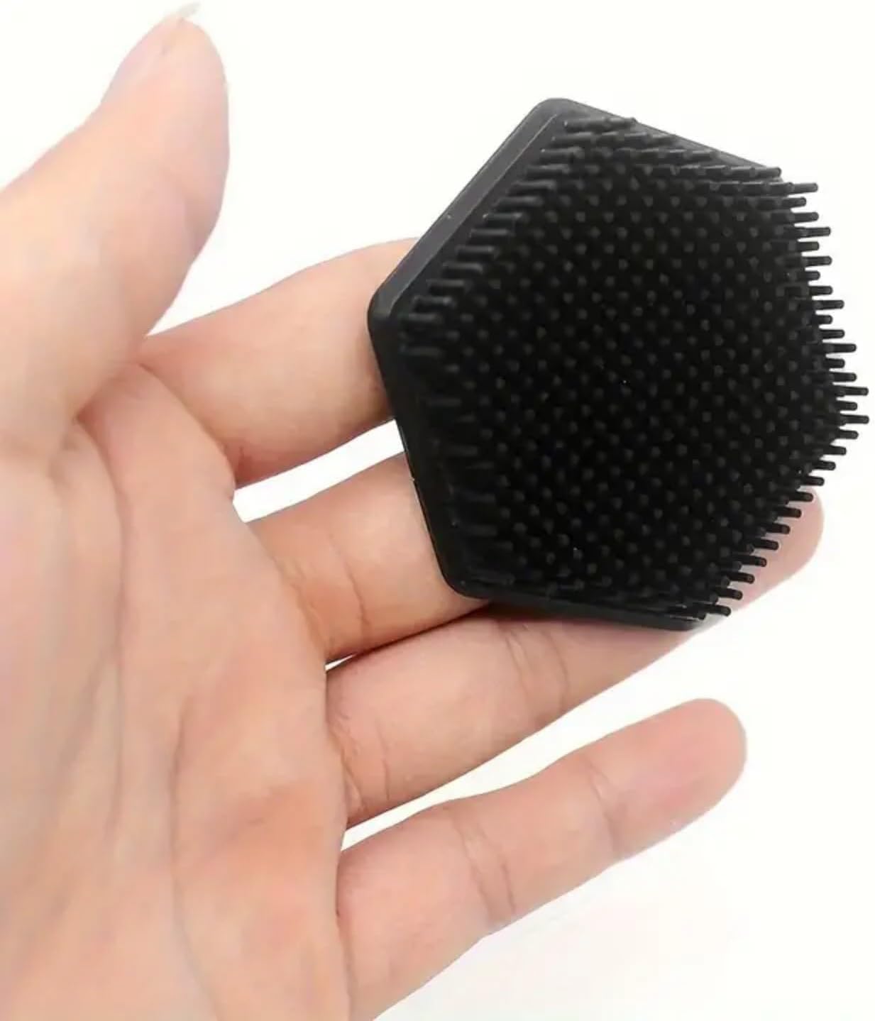 Silicone Face Scrubber for Men – Gentle Exfoliating & Deep Cleansing Pad for Facial Wash, Pore Cleaning, Beard Care & Dead Skin Removal (Black)