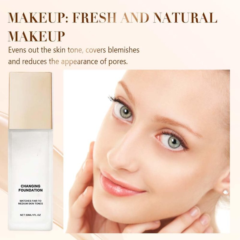 2Pcs Color Changing Foundation for Mature Skin, 2026 New Magic Skin Changing Foundation Mature Skin Makeup CC Concealer, Upgrade All Day Flawless Warm Skin Tone BB Cream