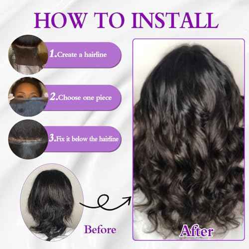 Seamless Body Wave Clip Ins Human Hair Extensions Invisible Weft Clip In Hair Extensions Real Human Hair 24Inch 8Pcs PU Clip ins Remy Hair for Women 18Clips 120g Natural Black