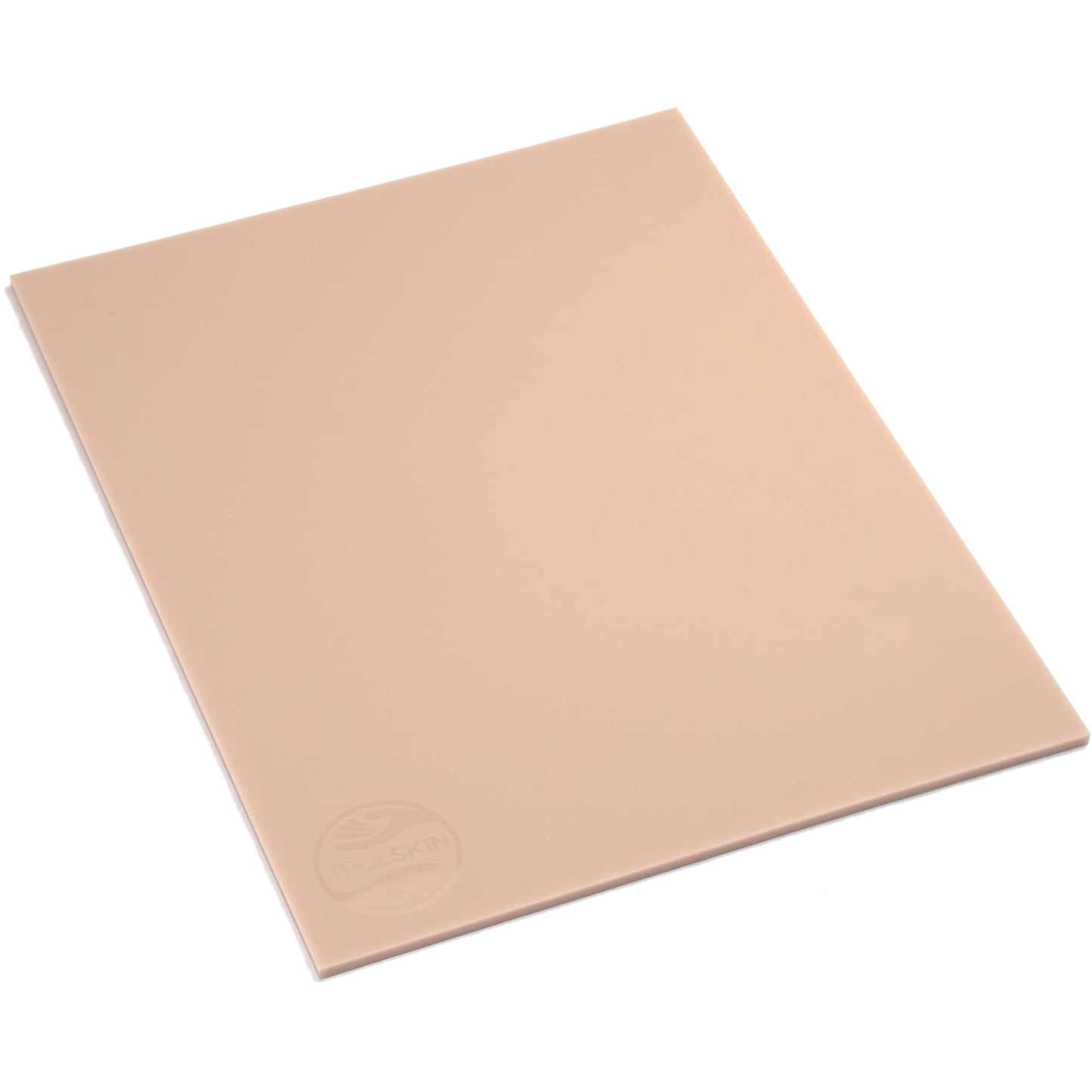 TrueSkin Fake Skin - 4-5mm - 8.5" x 11" - Double Sided - Trade Show Quality - Platinum Silicone Tattoo Practice Skin