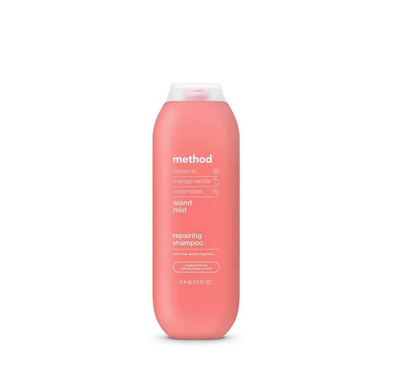 Method Repairing Shampoo, Island Mist - Nourishes Hair and Restores Damaged Strands - Sulfate Free, Color Safe - 14 oz