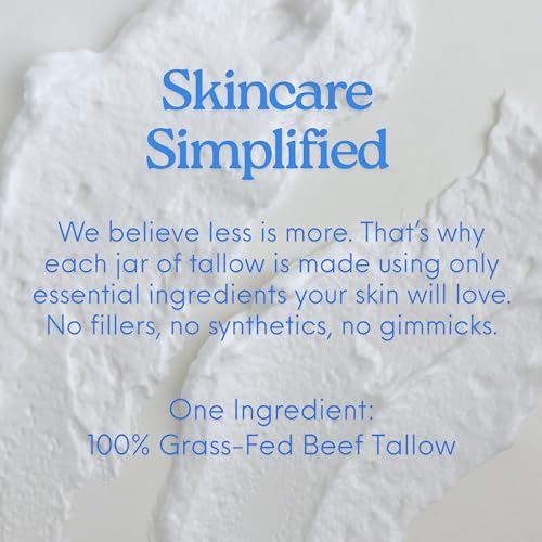 Mellow Moo'd Unscented Whipped Grass Fed Beef Tallow - Face + Body Cream - Tallow Moisturizer for Sensitive Skin - Natural Body Butter Lotion XTRA Large 9 FL OZ - Made In USA