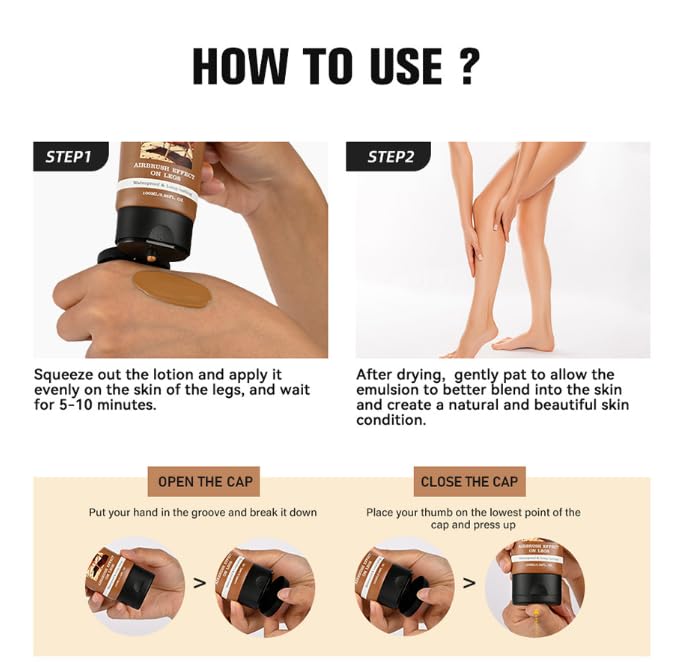 Skiennix Tattoo Cover Up Makeup - Waterproof Body Concealer for All Skin Tones | No Transfer, Brush Included, #3 Black