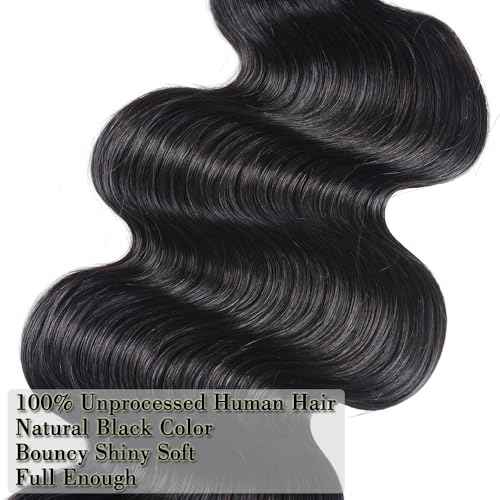 12A Human Hair Bundles 14 16 18 20 Inch Body Wave Bundles Human Hair Extensions 400g Unprocessed Brazilian Virgin Body Wave 4 Pieces Deals Brazilian Quick Weave Natural Black Wavy Extensions