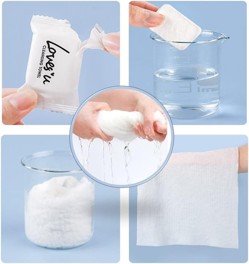 Compressed Washcloths - Premium Disposable Towels for Travel & Camping | Compact & Convenient