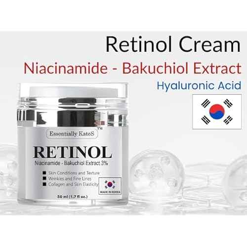 Essentially KateS Retinol Cream for Face and Eye, The Gentle Revolution | K-Beauty Anti-Aging Moisturizer with Hyaluronic Acid and Vitamin E | Gentle, Hydrating, Firming, 50 ml (1.7 fl oz)