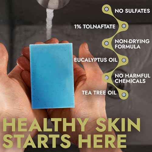 Antifungal Soap | Deep-Cleansing & Exfoliating Bar for Men & Women | Natural Ingredients with Tea Tree & Eucalyptus | Helps Soothe Jock Itch, Ringworm & Athlete¡¯s Foot Pumice Bar Soap