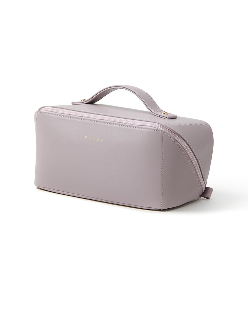 EACHY Travel Makeup Bag, Cosmetic Bag for Women, Waterproof Toiletry Bag with Handle, Large Capacity Makeup Organizer with Brush Compartment for Vacation & Everyday Use