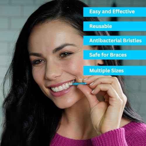 Piksters Interdental Brushes, Size 000, 100 Count (10 x 10 Packs), Interdental Tooth Brush for Extremely Tight and Fine Gaps, Gum Soft Bristles for Plaque Removal, Safe for Braces (100pk)