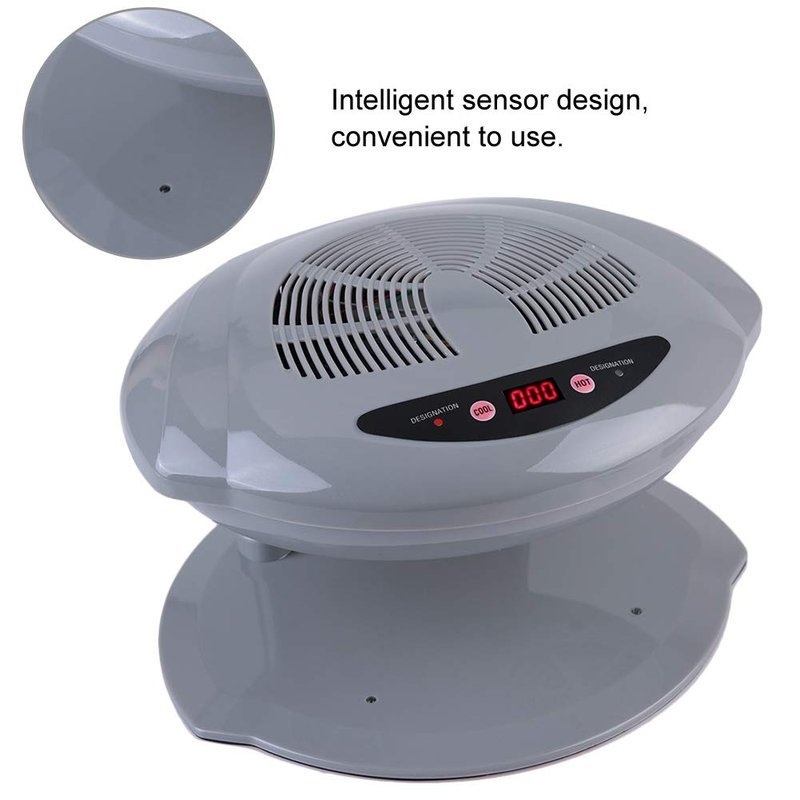Professional Nail Dryer,Air Nail Dryer for Both Hands and Feet,400W Air Nail Fan Blow Dryer for Regular Nail Polish Automatic Cool Breeze Home and Salon Use Grey US Plug 110V