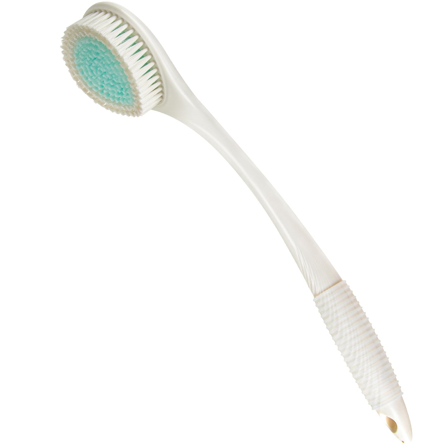 BEDELITE Back Scrubber for Shower, Soft Bath Brush Long Handle for Men & Women(16.4 Inches), Anti Slip Body Scrubber Exfoliator for Cleaning(Ivory)