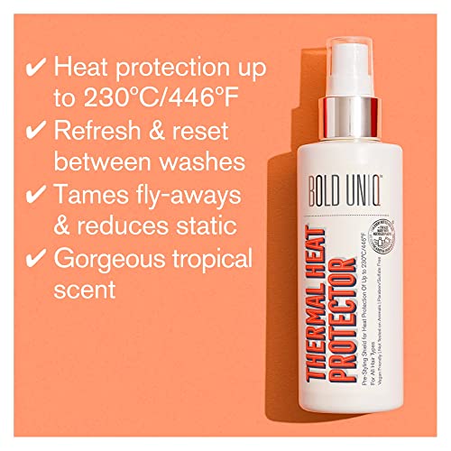 Heat Protectant Spray For Hair - Thermal Protector Up To 450¨¬F From Flat Irons & Hot Blow Dry - Light Weight Thermal Shield Protection Prevents Damage & Breakage, Sulfate & Paraben Free - 5.9 Fl.Oz