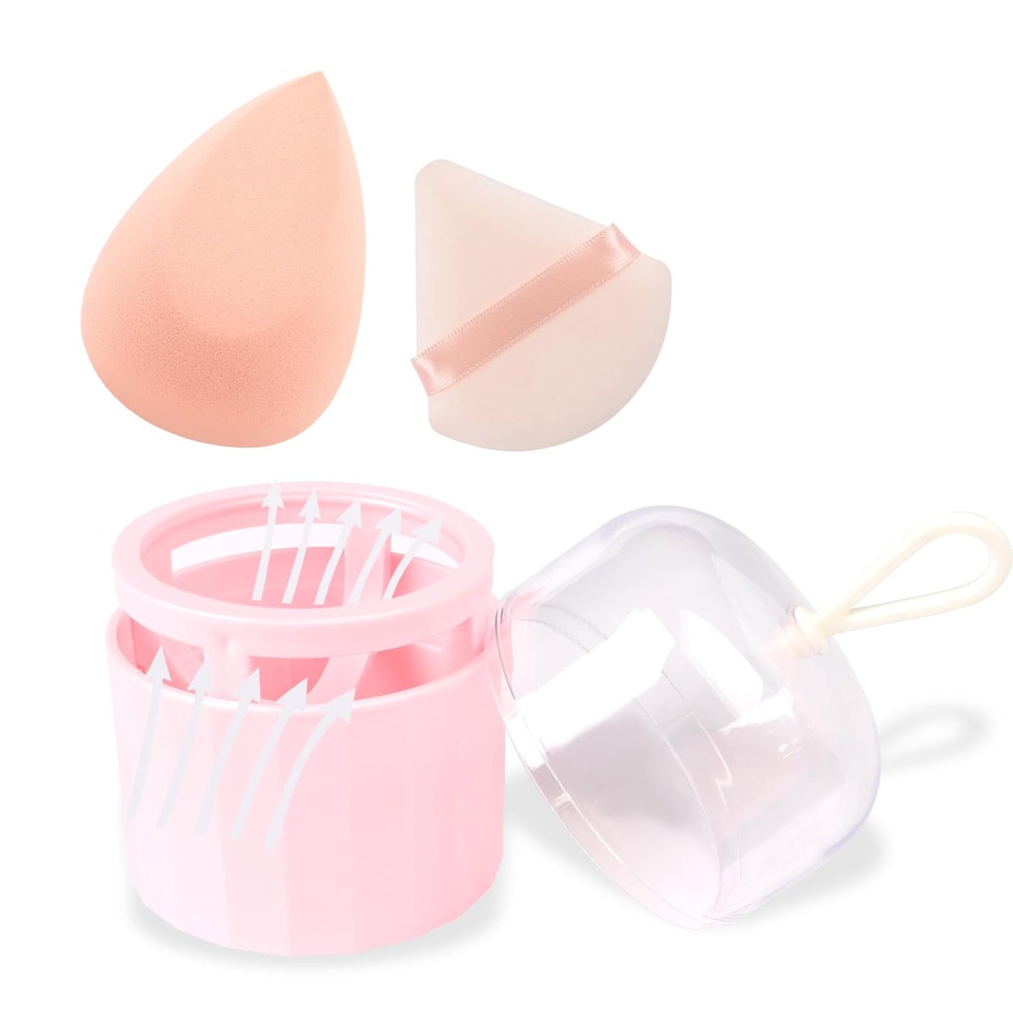 Toiletry Sponges Set - Flawless Makeup Blenders with Holder | Beauty Gift Set for Foundation & Liquid Application