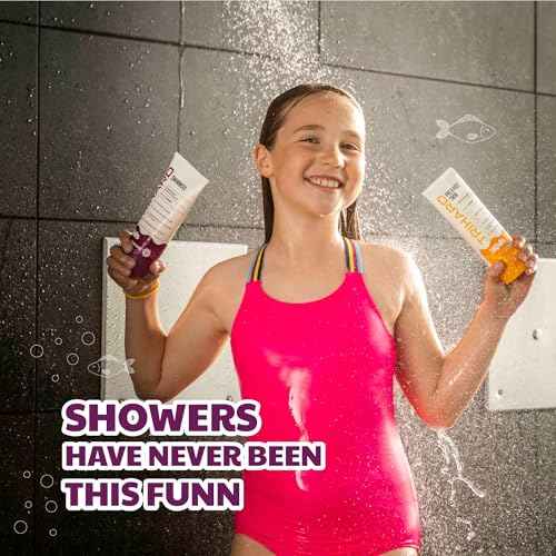 TRIHARD Kids Chlorine Defense Shampoo and Conditioner Set, Children¡¯s Tear-Free Swim Shampoo and Conditioner to Protect and Hydrate Hair from Pool & Ocean, Nourishing Pre and Post Swim Hair Protection