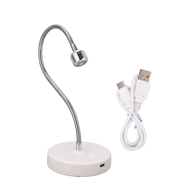 LAJS UV LED Nail Lamp, 3W USB Gel Curing Light with 360 Rotatable Gooseneck, 60S Timer for Salon and Home Use (LAJS5d4)