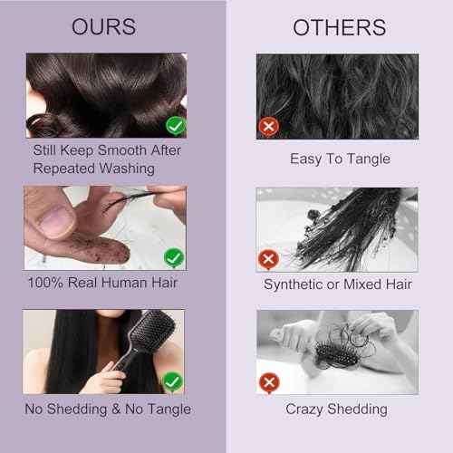 Deep Wave Human Hair Bundles, 13A Curly Bundles Human Hair, Wet and Wavy 100% Brazilian Virgin Quick Weave Deep Wave Bundle for Women, 300G (Bundles Natural Black, 14 16 18 Inches)