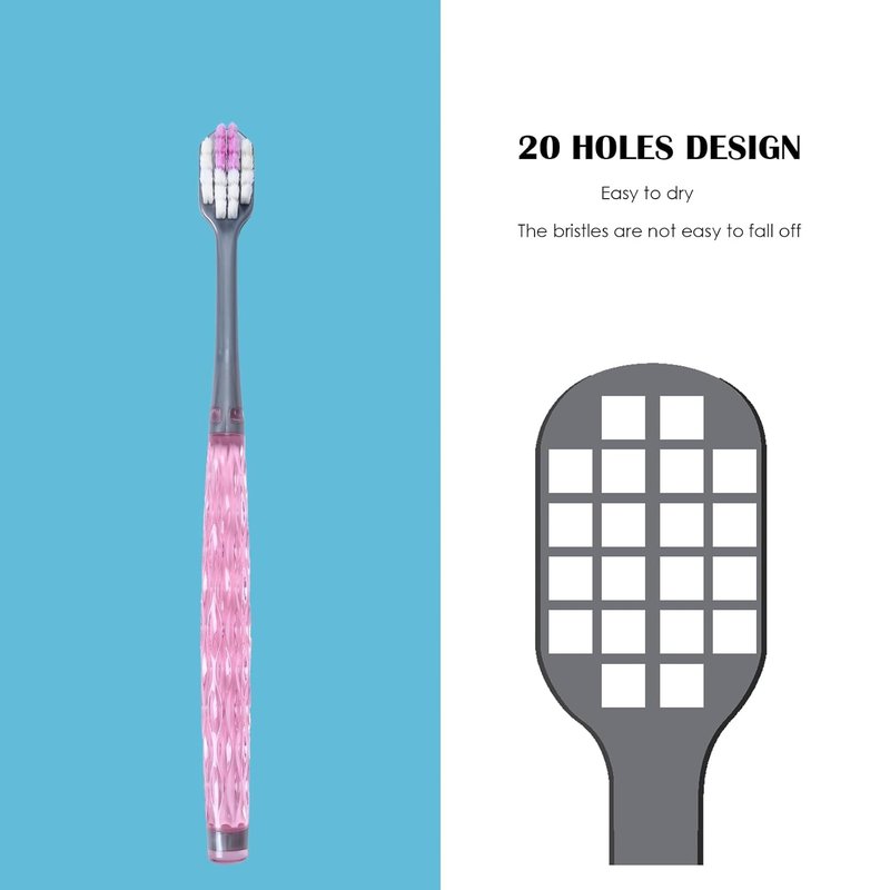 EasyHonor Soft Toothbrushes - Medium Bristle Design with Non-Slip Handle | 6 Pack for Sensitive Gums