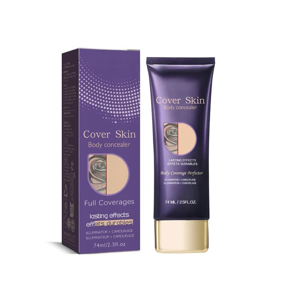 Tattoo cover up makeup waterproof Professional Body Concealer, Full Coverage Waterproof Makeup with SPF 50, Illuminating Camouflage for Tattoos, Scars, Veins, 2.5 fl oz