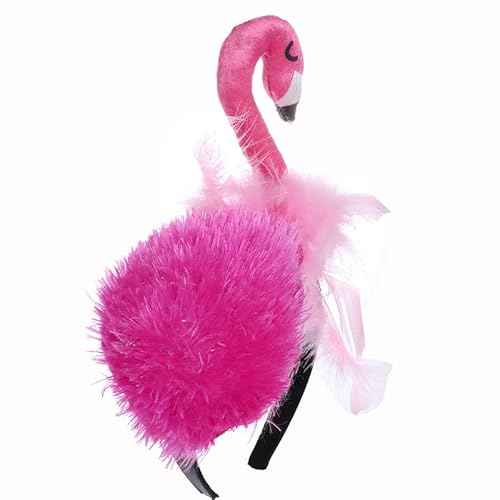 Simple polymer 3 Pcs Hawaii Flamingo Headband Flamingo Headdress Tiara Flamingo Hair Hoop for Carnival Tropical Party Hair Accessory
