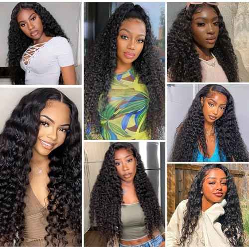 15A Burmese Deep Wave Bundles Human Hair 28 Inch 1 Bundle Tangle Free Unprocessed Brazilian Virgin Hair Weft with Spiral Curly End for Women Deep Wave Human Hair Weft Extensions