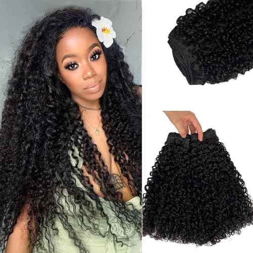 3C4A Burmese Curly Human Hair Bundles 16 18 20 Inch 3Pcs Water Wave Bundles Unprocessed Raw Hair Extension Double Weft Full End Quick Weave Bundles