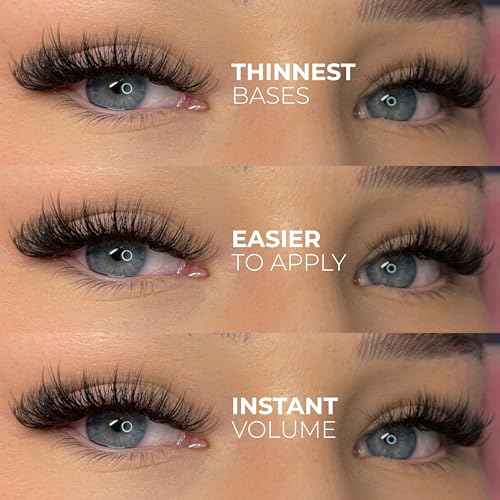 One V Salon Pro 10D Ultra-Speed Promade Fans, 1000 Premade Mega Volume Lash Fans | D Curl | 0.05 | 8?14 mm Mixed Lengths | Thin Base, Fast Application Eyelash Extensions(Ultra 10D-0.05-D Curl)