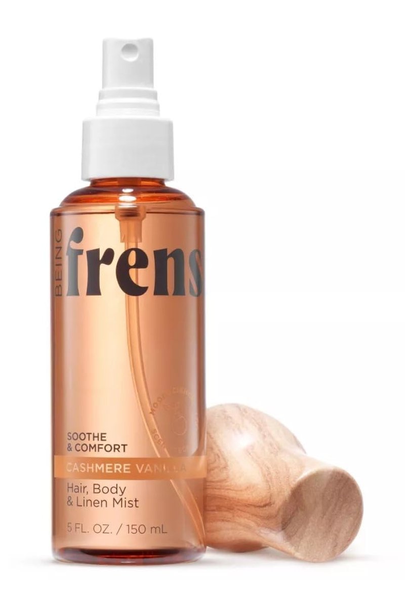 Being Frenshe Hair, Body and Linen Mist, Cashmere Vanilla Scent with Essential Oils, Multi-Purpose Spray for Women, 5 fl oz