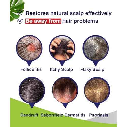 Anti-Fungal Shampoo for Folliculitis, Seborrheic Dermatitis, Scalp Psoriasis - Relieves Itchy & Dry Scalp