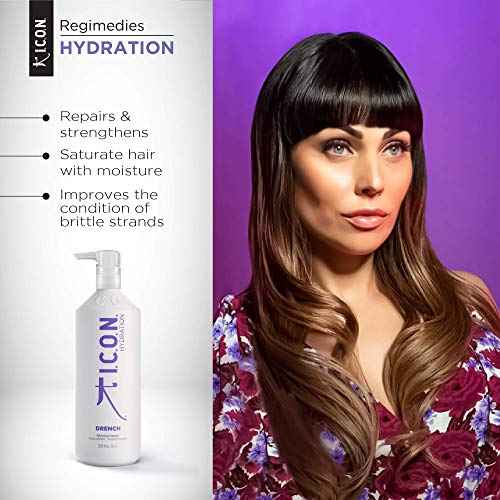 I.C.O.N. Drench Moisturizing Shampoo, Salon-Quality Hair Care, 33.8-Ounce Bottle
