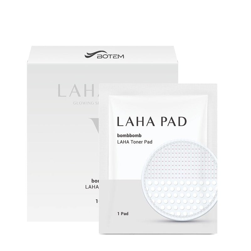Botem LAHA Exfoliating Toner Pads | LHA, Niacinamide & Hyaluronic Acid – Gentle Exfoliating, Hydrating & Pore Care | 10 Pads