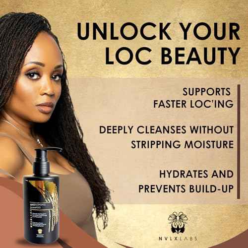 NVLX LABS Locs Shampoo for Dreads, Sisterlocs, Locks, & Dreadlocks - 8 Oz | Natural Haircare Cleansing for Locs - Moisturizing, Nourishing, Hydrating Hair growth Shampoo