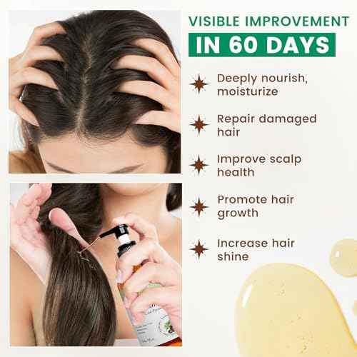 PHATOIL Organic Cold Pressed Castor Oil, 236ml/8fl.oz Glass Bottle with Pump Dispenser, USDA Certified Organic, Rich in Omega Fatty Acids, Ideal for Hair and Skin Care
