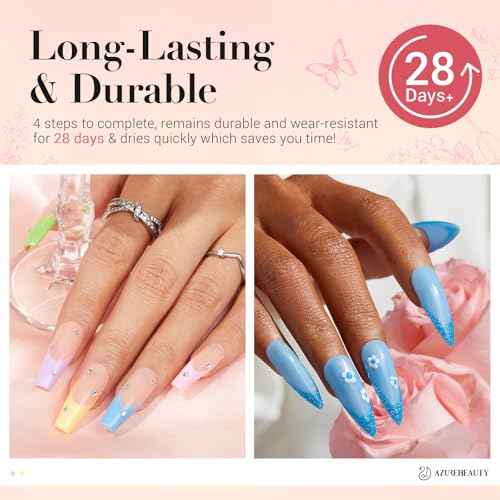 AZUREBEAUTY Dip Powder Nail Kit with Electric Nail Drill 24 Colors Summer Bright Neon Yellow Orange Starter Kit with Dip Liquids Base Top Coat Activator Portable Manicure French Nail Art Essential Set