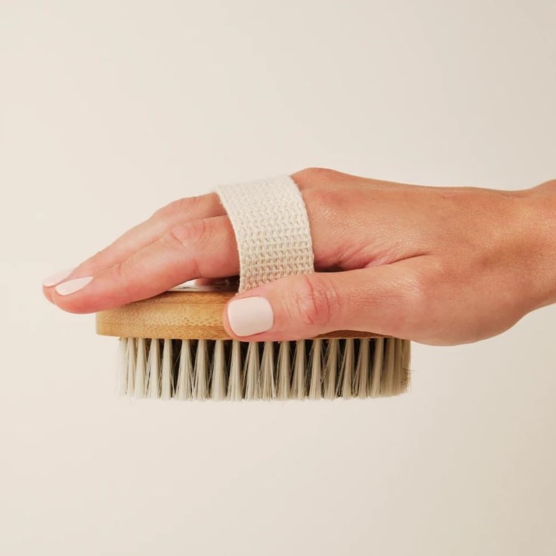 LUMITY Copper Body Brush, Exfoliating Dry Brush with Nylon and Copper Bristles, for Lymphatic Drainage and Circulation, Skin Smoothing