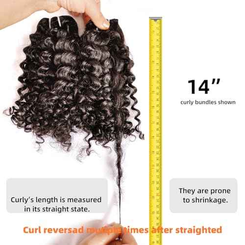 Clytie Raw One Donor Natural Brown Curly Bundle Human Hair, 5 Years Lasting Tight Curly Bundle Human Hair Dark Brown Real Unprocessed Virgin Human Hair Deep Curly Weave Sew in 1 Single 16 Inches