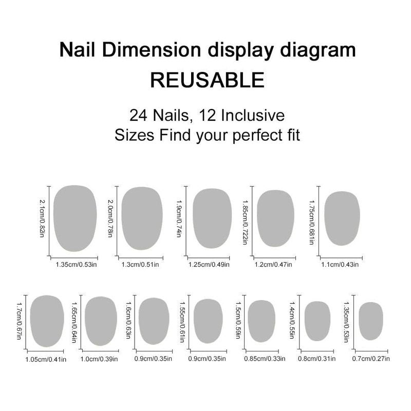 Press on Nails Short Oval Fake Nails Beige Pink False Nails with Pure Elegant Designs Glossy Full Cover Glue on Nails Stick on Nails Acrylic Nails for Women Girls 24 Pcs