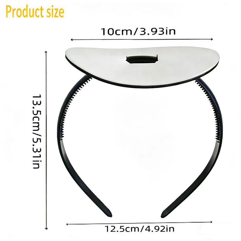 Amsomyin 2 Pack Graduation Cap Headband Insert, Firm Anti-Fall Hair Band Holder with Hook and Loop Sticker, Secure Grad Hat & Hairstyle for Graduates Students Women (Cap Not Included)