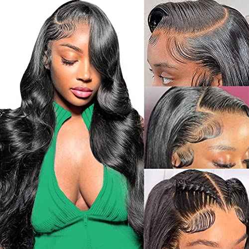 Wigs for Black Women Human Hair Glueless Wigs Human Hair Pre Plucked Body Wave Lace Front Wigs Human Hair HD13x6 Lace Front Wigs Human Hair Pre Plucked 180 Density 10A Frontal Wigs 20 Inch