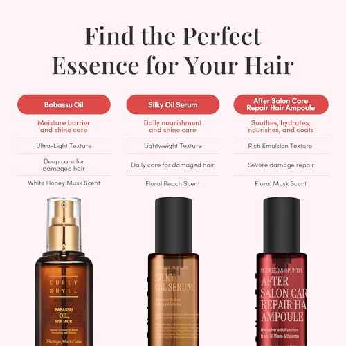 CURLYSHYLL After Salon Care Repair Hair Ampoule | Lightweight Serum Care for Daily Damaged Hair Repair | Seaweed & Opuntia Extracts | Leave-in Moisture Serum | 100ml