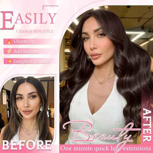 Clip in Hair Extensions Real Human Hair, Seamless Human hair Clip ins Extensions for Women Invisible Straight 8Pcs Double Weft 1B Natural Black 24inch 120g