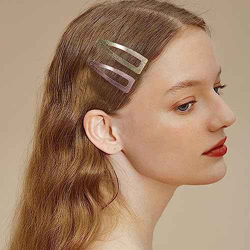 Snap Hair Clips, 5 Colors Hair Clips Metal Hair Barrettes Stocking Stuffers for Women Girls Hair Accessories Gift Christmas Gifts