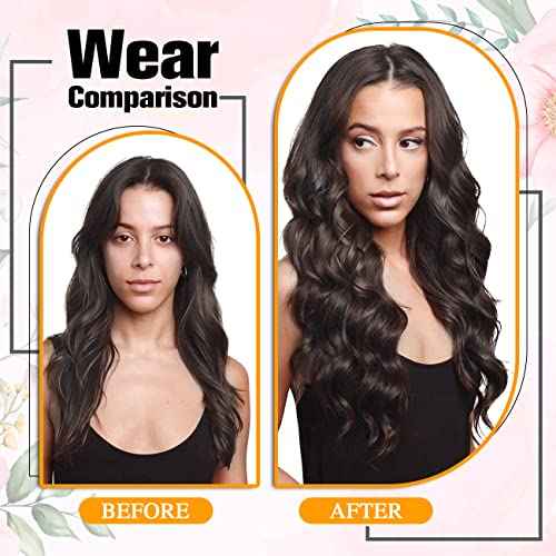 Senmy Hair Extension Clip In Human Hair 120g 7Pcs Remy Dark Brown Human Hair Clip in Hair Extensions 20 Inch Clips in Human Hair Extensions For Women