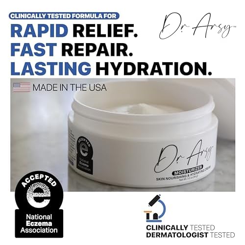 Eczema Cream for Adults & Kids ? Hypoallergenic Barrier Repair Moisturizer, Clinically Proven (3 Studies), Fragrance-Free, Dermatologist Tested, Face & Body Hydration, NEA Accepted, USA Made