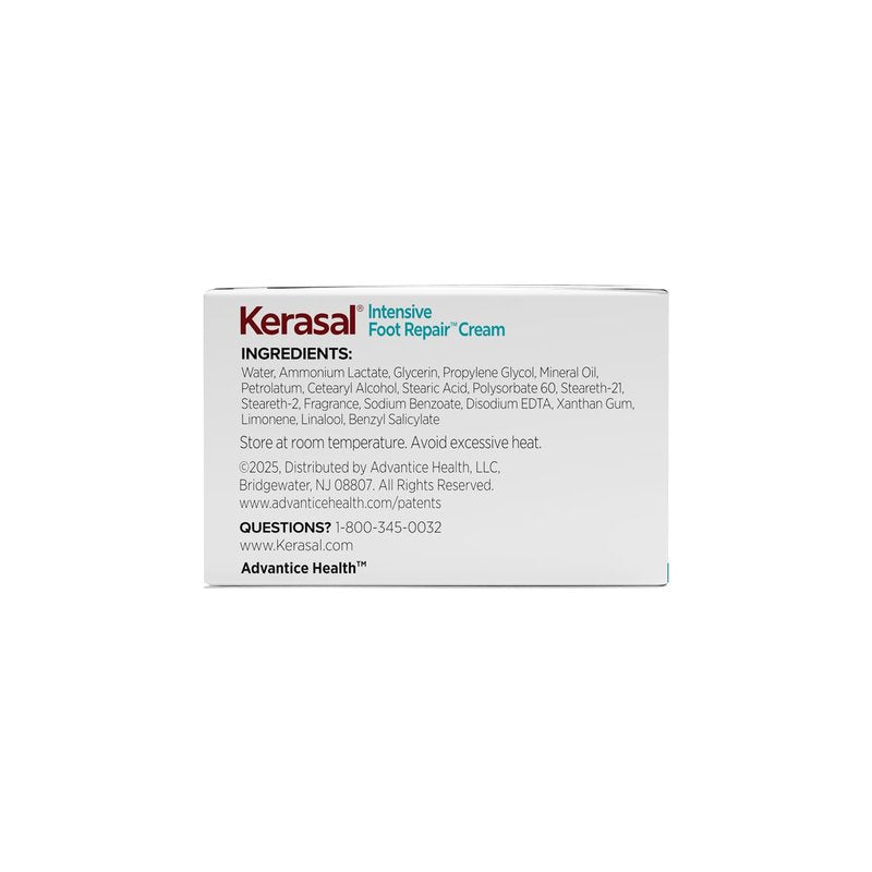 Kerasal Intensive Foot Repair Cream with Lactic Acid, Lavender, & Eucalyptus, 4 oz