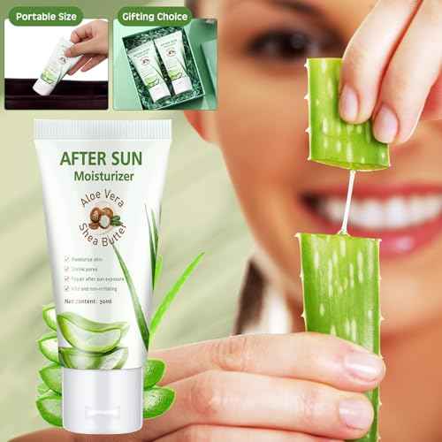 24 Pcs After Sun Lotion Mini Aloe Vera Lotion Bulk Travel, 1 oz Travel Size Aloe Vera Skin Moisturizer Organic Mini Sunscreen Bulk Party Favor Moisturizing for Face and Body