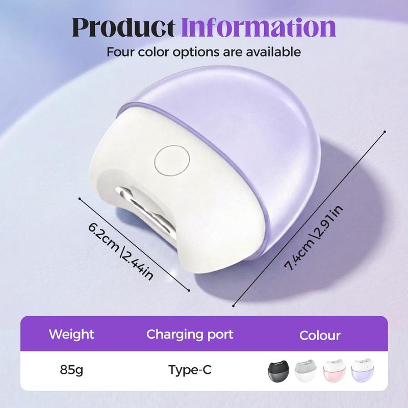 3 in 1 Automatic Electric Nail Clipper, 2026 New Nail Trimmer with Light & Nail Scraps Storage, Quiet Electric Toenail Clippers for Seniors Adults (White)