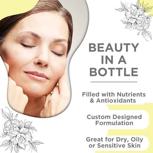 Skin Nation Super Hydrating Vitamin C Face Serum with Ferulic Acid, Aloe Vera, Rosehip Oil, Can Help Smooth Skin Texture and Supports Firmer Skin, for Dry and Sensitive Skin