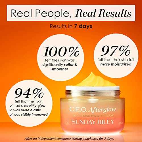 Sunday Riley C.E.O. Afterglow Brightening Vitamin C Cream Face Moisturizer