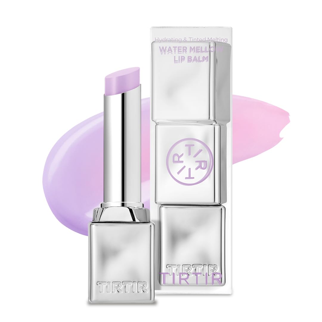 TIRTIR Water Mellow Lip Balm - pH Color Changing Organic Lip Care | 02 Mauve Berry, 0.11 Fl Oz, Deep Hydration Moisturizer